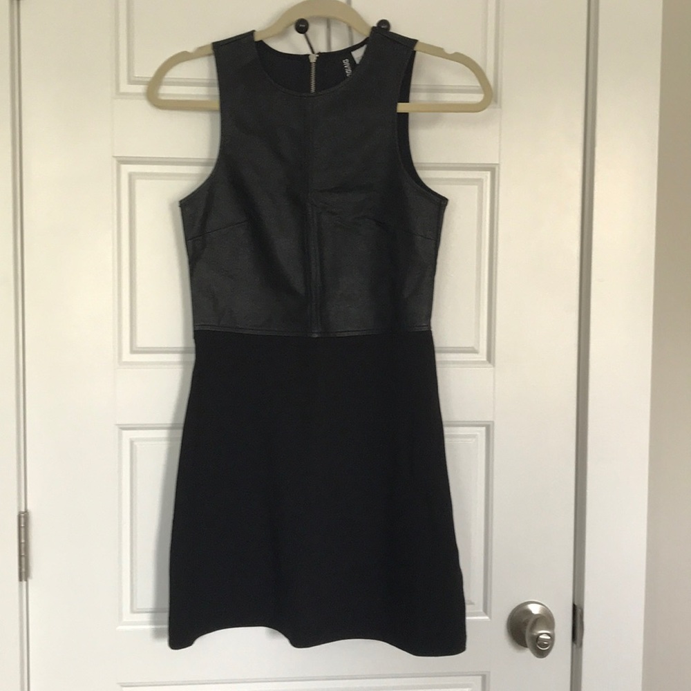 Black Pleather Mini Dress